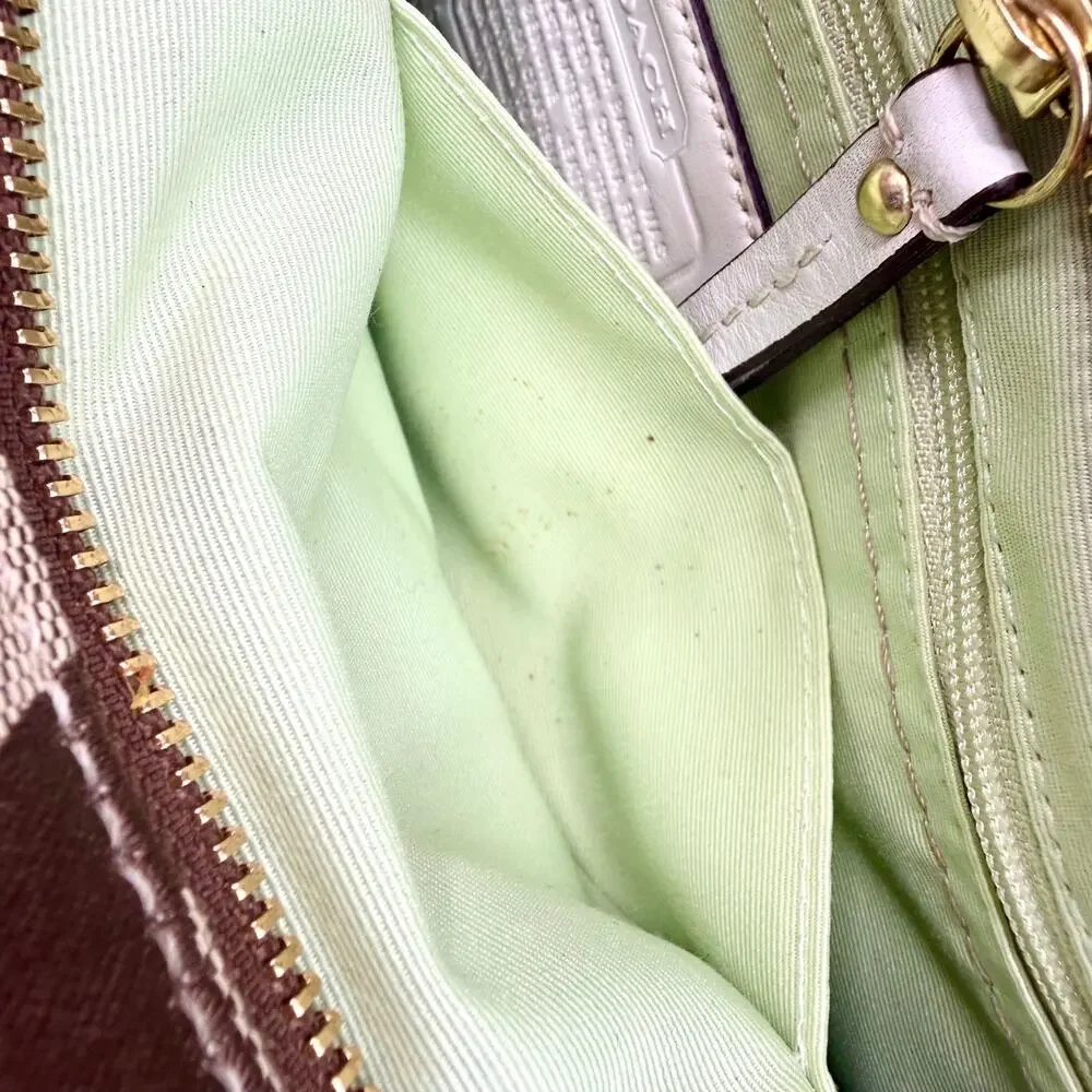 Coach Madeline Classic Monogram Satchel Bag w/ Scarf